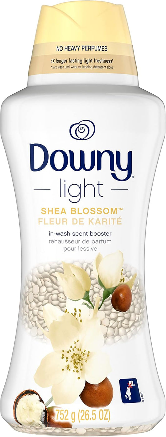 Downy Light Laundry Scent Booster Beads for Washer, Shea Blossom, 26.5 oz, with No Heavy Perfumes