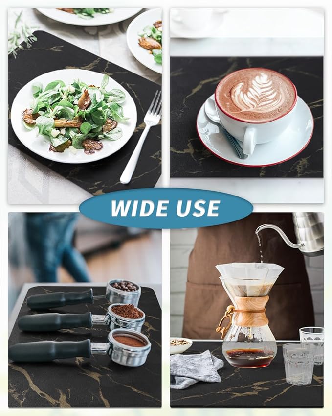 AMOAMI Coffee Mat Hide Stain Rubber Backed Absorbent Dish Drying Mat for Kitchen Counter - Fits Under Coffee Maker or Machine