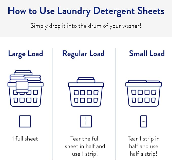 The Clean People Fragrance Free Laundry Detergent Sheets - Laundry Soap - Ultra Concentrated, Recyclable Packaging, Stain Fighting - Fragrance Free, 192 Pack