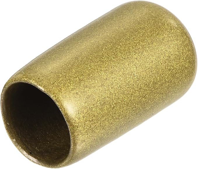 uxcell 20pcs Rubber End Caps 11mm ID Vinyl Round Tube Bolt Cap Cover Thread Protectors Gold