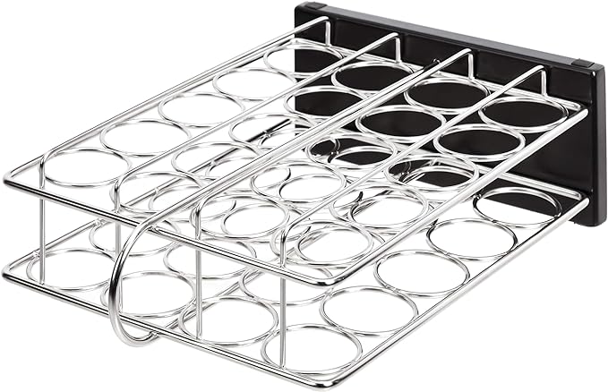 Amazon Basics 20 Jars Spice Organizer Rack, Silver (Pack of 4)