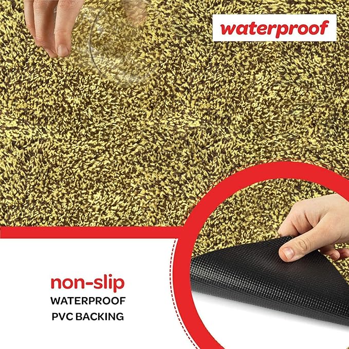 Premium Microfiber Indoor Door Mat – 36"x72" Washable Entry Mat, Non-Slip, Waterproof Backing, Super Absorbent, Low Profile Entryway Doormat for Indoor Entrance