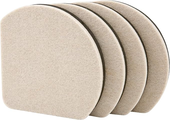 Super Sliders 5" Slide & Hide Reusable Furniture for Hard Surfaces - Effortless Moving and Surface Protection, Beige (4 Pack)