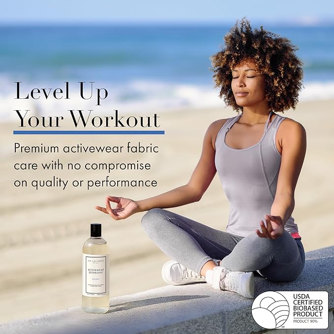 The Laundress Activewear Laundry Detergent, 32 Oz, Marine Fragrance, 4-in-1 Enzyme Blend for Workout Performance Fabrics, Fights Sweat Odors & Stains, USDA Certified Biobased Product (90%)