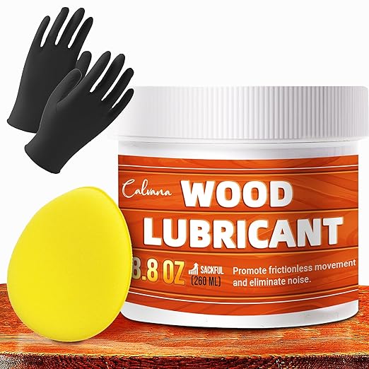 8.8oz Wood Wax for Home Projects,Door Hinge Lubricant,for Wood Drawer Slides,Sliding Glass Door,Window Track, Clear,Unscented, Non-Spray Formula