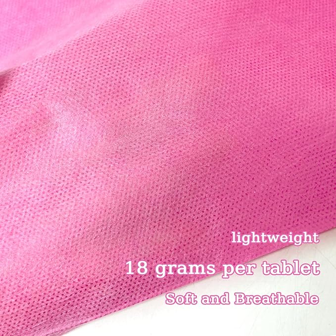 100Pcs Disposable Massage Table Sheets 31" x 71" Non-Woven Fabric Disposable Bed Sheets SPA Bed Cover Breathable Oil-Waterproof Sheets for Travel Spa Tatto Hotel Salon (Pink)