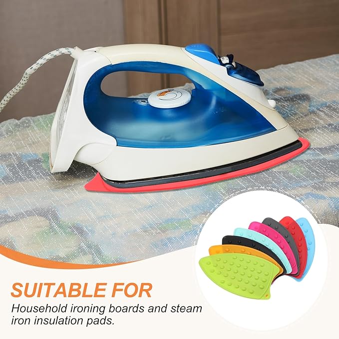 PATIKIL Silicone Iron Rest Pad, Multipurpose Hot Heat Resistant Iron Rest Plate Protective Pad for Ironing Board Hot Resistant Steamer Steam Compact Mat, Gray