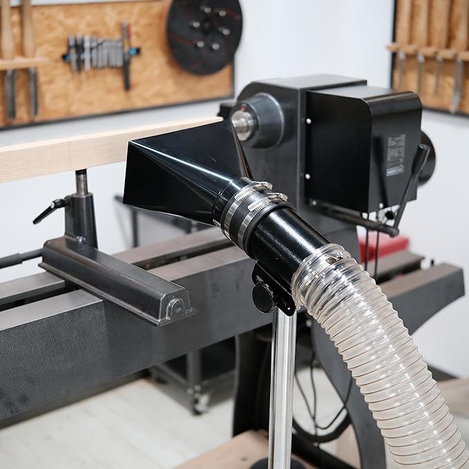 Deluxe Variable Height Dust Extraction Hood with Flexible Rubber Cuff for Interchangable Dust Hood.