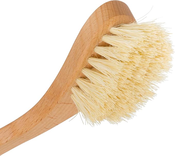 REDECKER Curved Dish Brush - Natural Tampico Fiber Bristles, Ergonomic Design with Oiled Beechwood Handle 9-1/4 inches, Set of 2 - Natural Bristle Kitchen Brush with Handle, Made in Germany