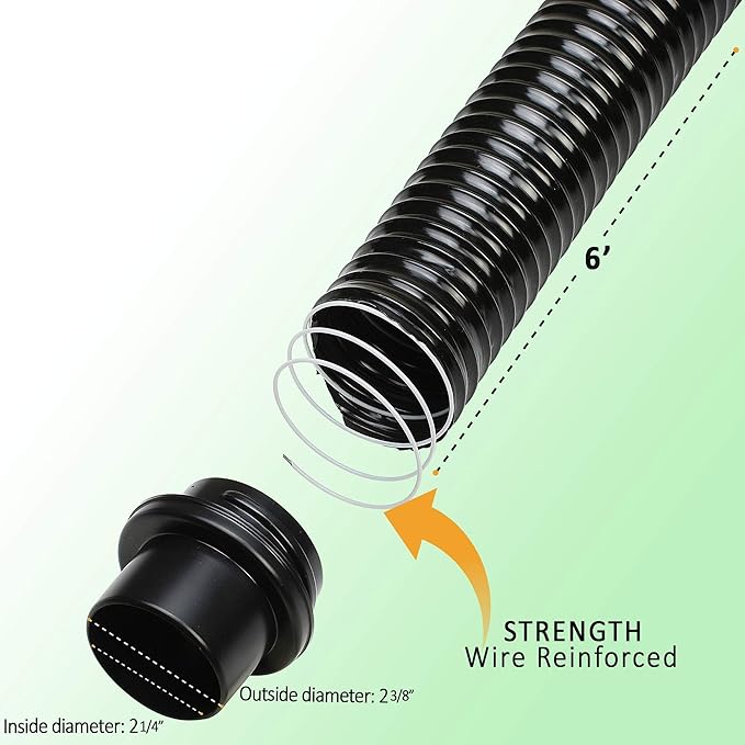 Shop Vac Accessories 2 1/2 inch Attachments (2.5 Wet Dry Vac Accessories - Extension Wands, Floor Brush, Dust Brush, Crevice Tool, Utility Nozzle, and Hose Kit (7-Pack Attachments)