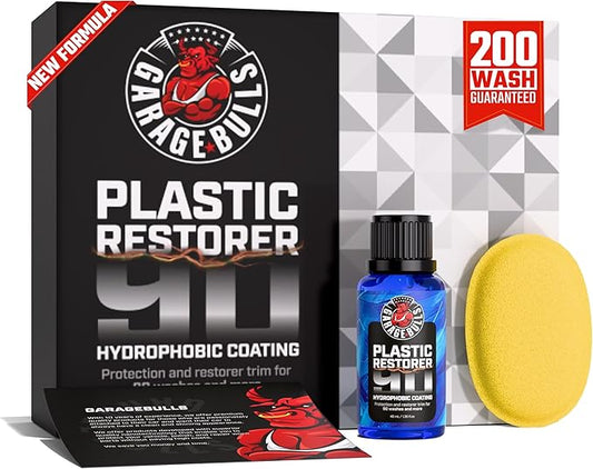 garage bulls Plastic Restorer for Cars - Hydrophobic Ceramic Coating - Ultimate Exterior & Interior Protection with Original Matte Finish