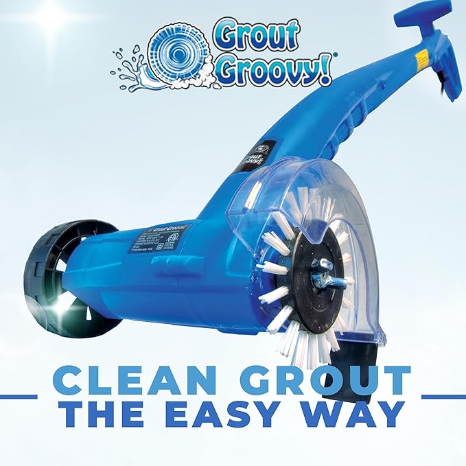 Electric Stand-Up Lightweight Grout Cleaning Machine – Easy-to-Use Tile Grout Cleaner for Deep Cleaning Kitchen Floors, Bathrooms & Tile Surfaces | Powerful Electric Floor Scrubber Tool (Original)