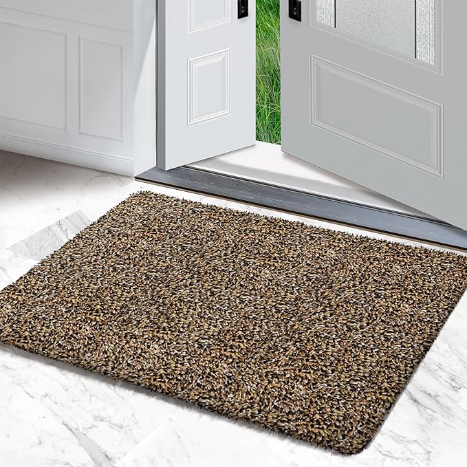 Premium Microfiber Indoor Door Mat – 24"x36" Washable Entry Mat, Non-Slip, Waterproof Backing, Super Absorbent, Low Profile Entryway Doormat for Indoor Entrance