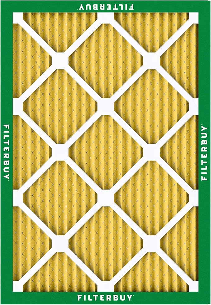 Filterbuy 15x20x1 Air Filter MERV 11 (MPR 1200) Allergen Defense Replacement (4-Pack), Electrostatic Pleated HVAC AC Furnace Filters, Made in USA (Actual Size: 14.50 x 19.50 x 0.75)