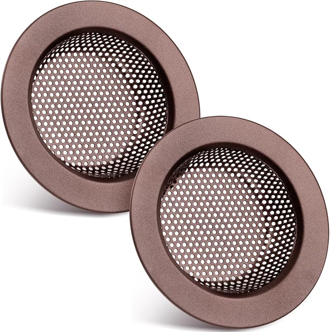 Retisee 2 Pcs Sink Strainer Stainless Steel Kitchen Sink Drain Strainer Basket Cover Mesh Hair Food Catcher, Large Wide Rim of 4.4 Diameter(Oil Rubbed Bronze)