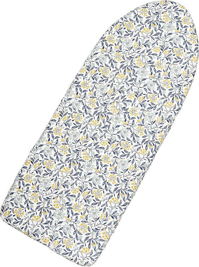 Table Top Ironing Board Cover 12 x 32 inch, 3 Layers Small Iron Board Cover, Heat Reflective Thick Padding with Elasticized Edges (Flora)