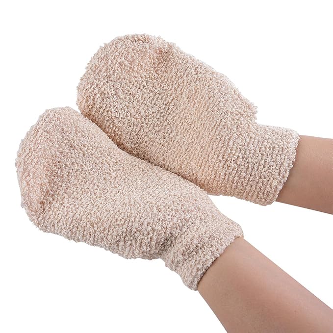 Bath Shower Gloves- Elastic Bath Mitts for Deep Cleansing & Gentle Exfoliation- Machine Washable (2 packs)