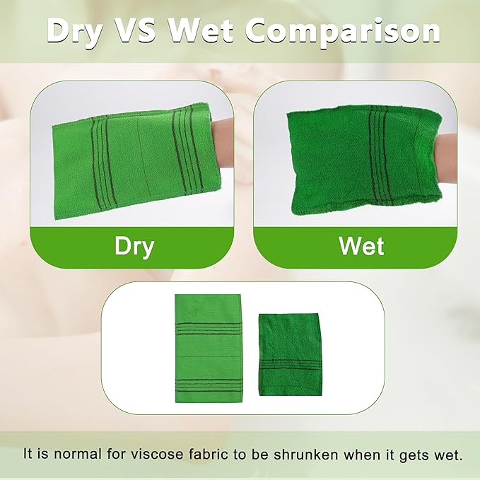 15 Pcs Korean Exfoliating Mitt, 9*5.5 in Gentle Exfoliating Korean Scrub Mitt, Large Korean Washcloth Exfoliating, Colorful Korean Body Scrubber for Cleaning Skin, Reducing Dirt and Grease (5 Colors)