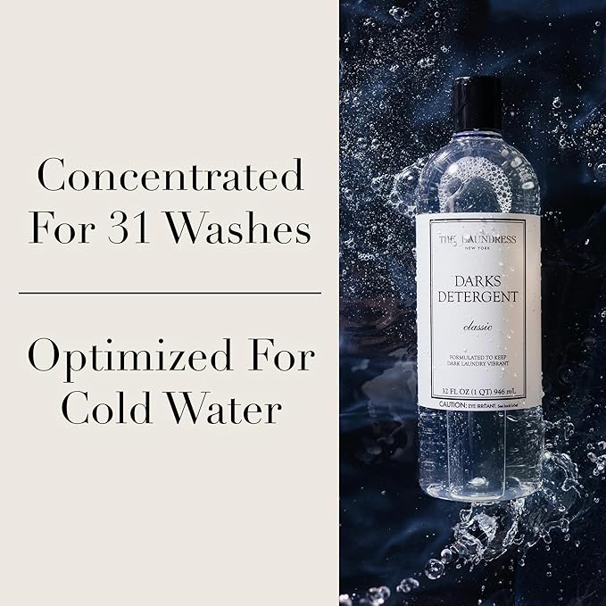 The Laundress Darks Detergent, Concentrated Laundry Detergent Liquid, For Rich Vibrant Colors, Tough on Stains, Classic Scent, 32 oz.