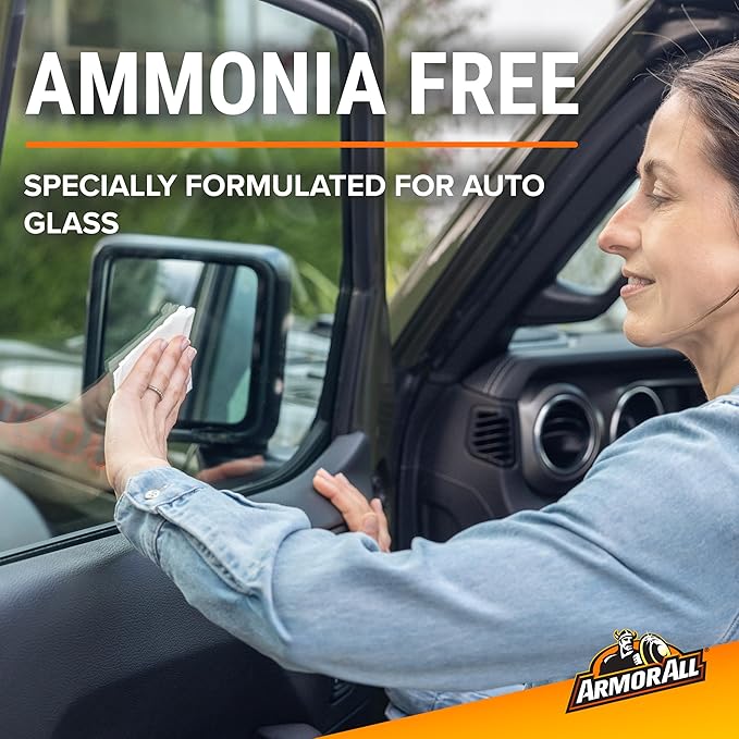Armor All Car Glass Wipes by Armor All, Auto Glass Cleaner for Film and Grime, 90 Count