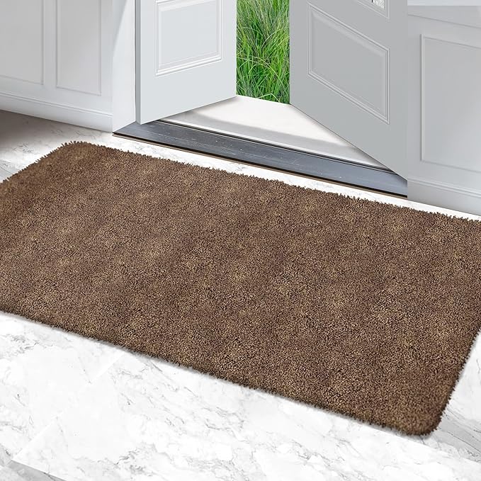 Premium Microfiber Indoor Door Mat – 36"x72" Washable Entry Mat, Non-Slip, Waterproof Backing, Super Absorbent, Low Profile Entryway Doormat for Indoor Entrance