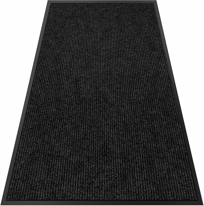 2′ x 10′ Front Door Mat Indoor Outdoor Entrance, Commercial Floor Mat Heavy Duty Dirt Trapper Entryway Doormat, Custom Size Non Slip Rubber Backing Welcome mat, Door Mat for High Traffic Area